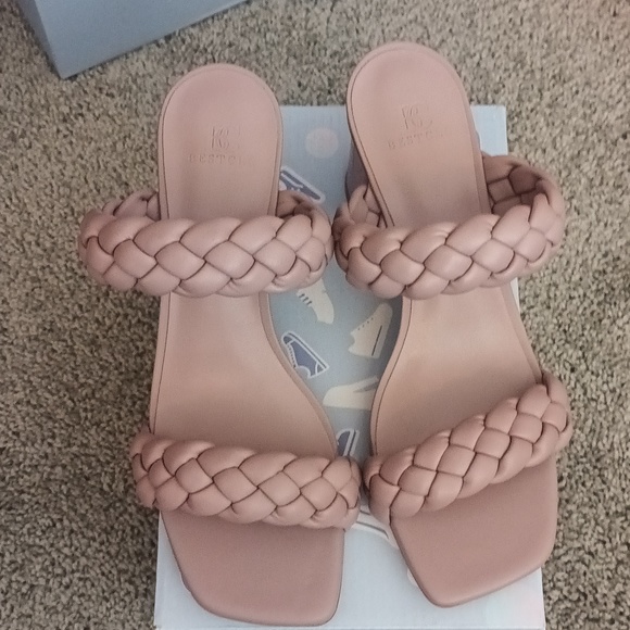 Lilac braided chunky heel - Picture 2 of 5